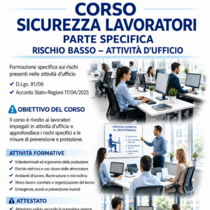 Corso Sicurezza Lavoratori parte Specifica Rischio Basso (Ufficio)