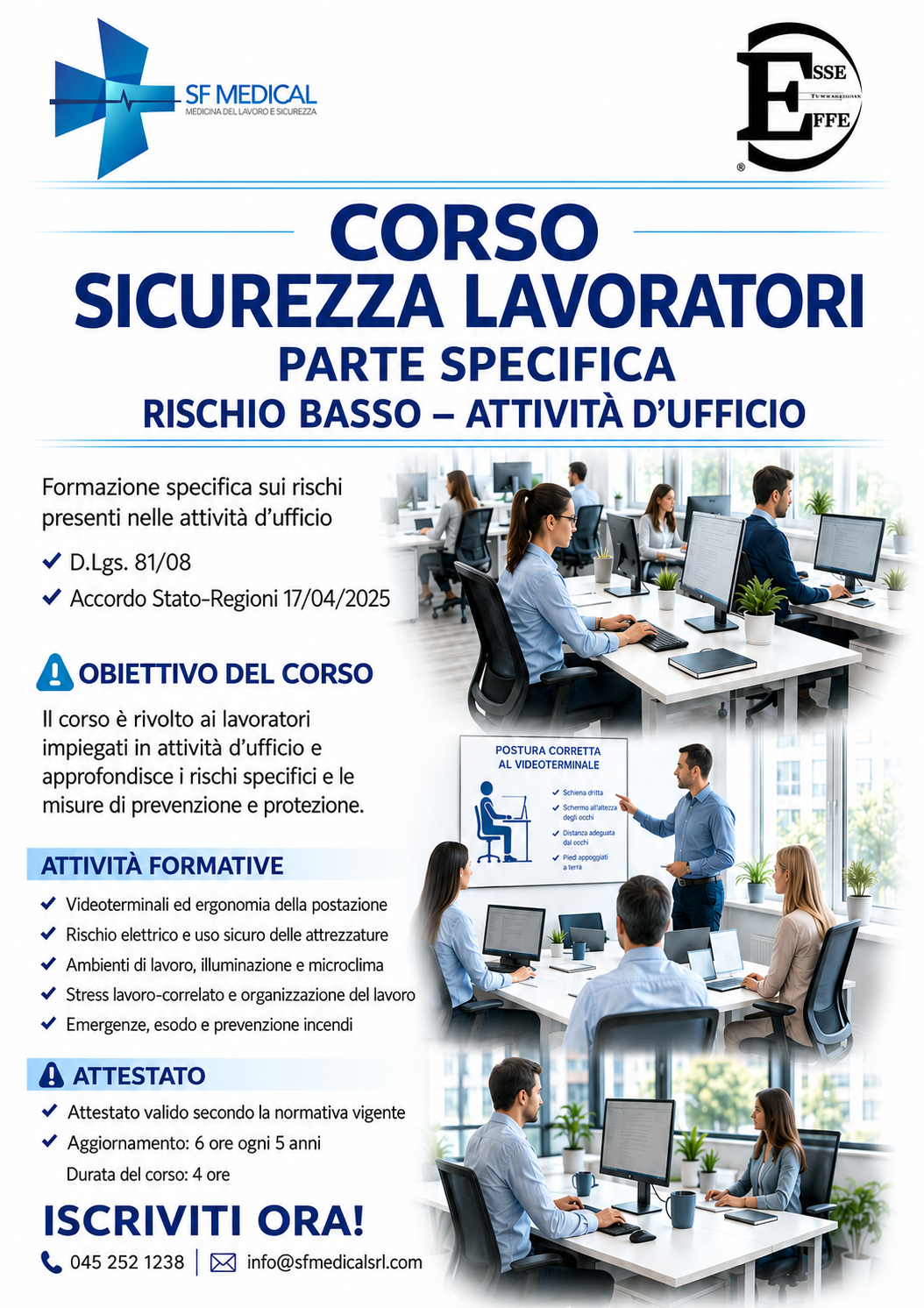 Corso Sicurezza Lavoratori parte Specifica Rischio Basso (Ufficio)