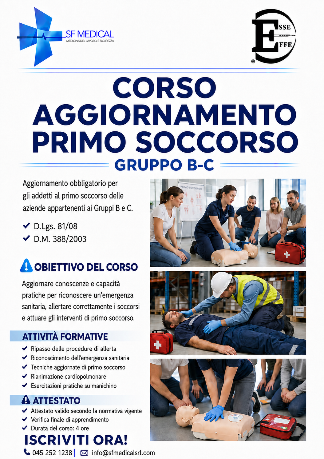 Corso Aggiornamento Primo Soccorso Gruppo B-C