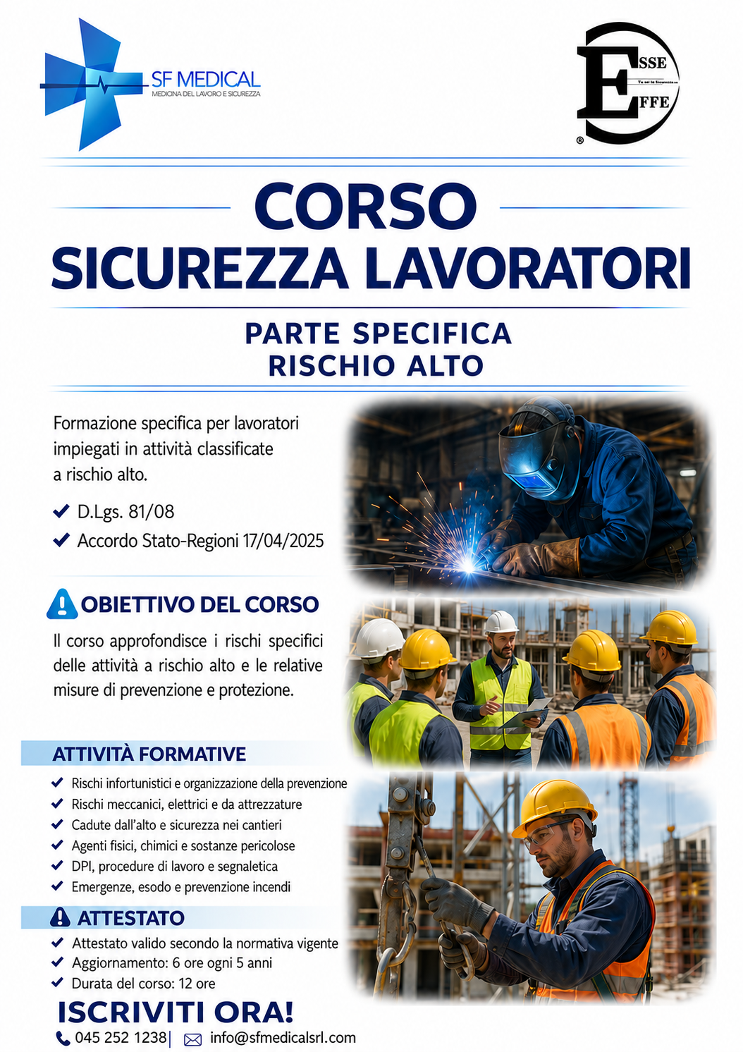 Locandina Corso Sicurezza Lavoratori Parte Specifica Rischio Alto