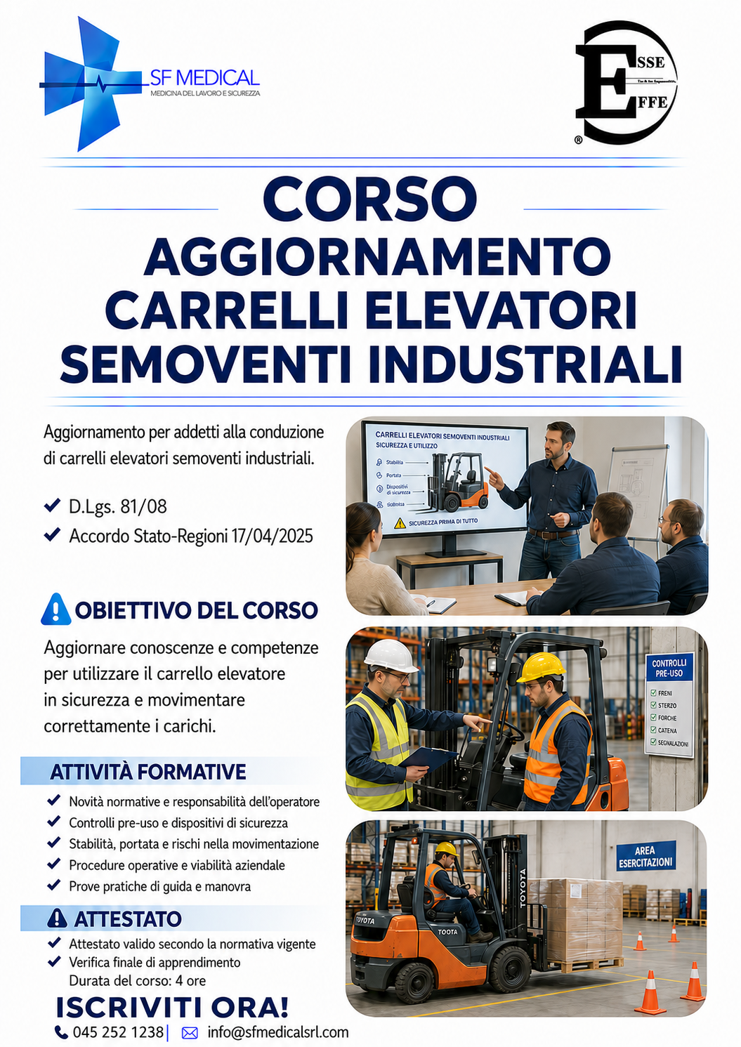 Corso Aggiornamento Carrello Elevatore Semovente Industriale